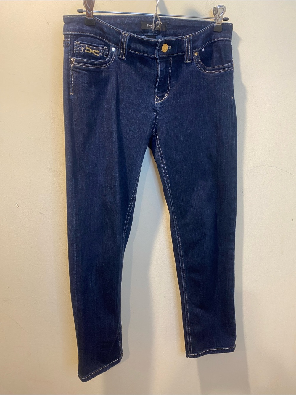 WHBM Women’s Dark Indigo Skinny Crop Leg  Jeans Size 2